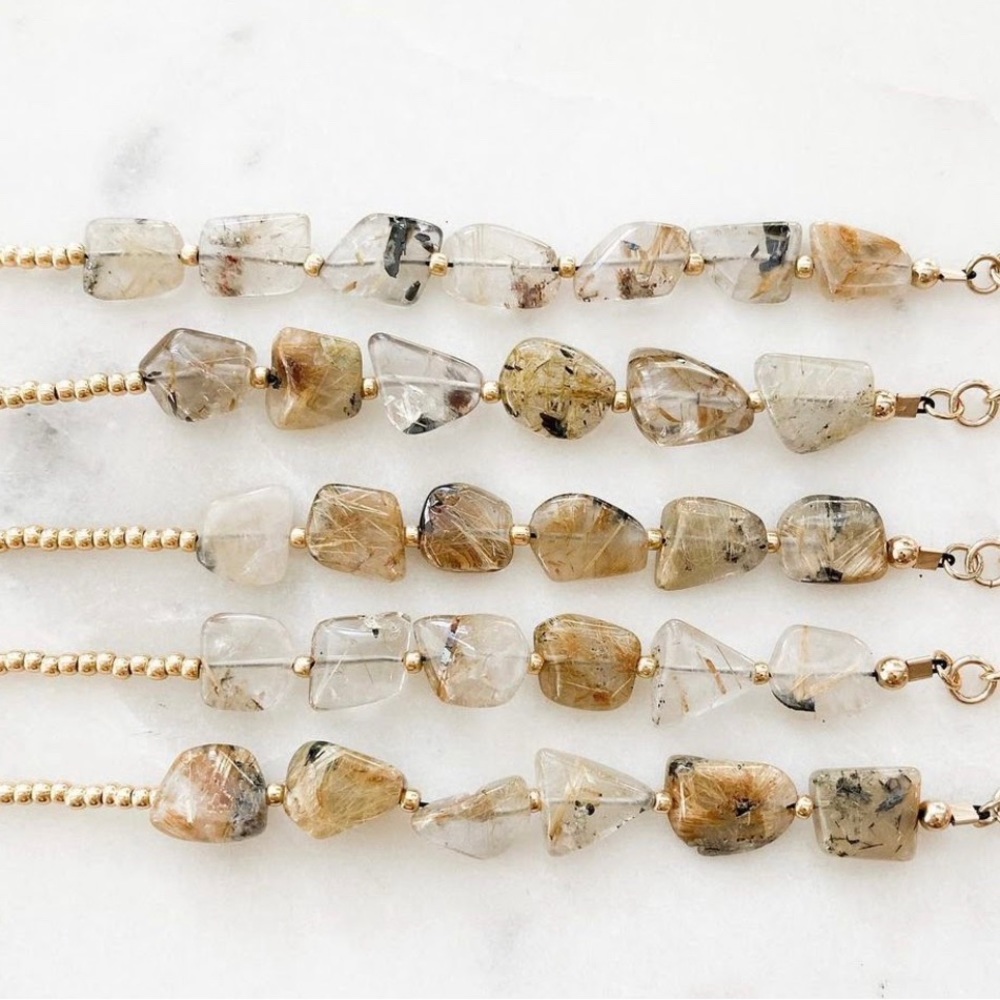 Citrine gemstone beaded bracelet!!